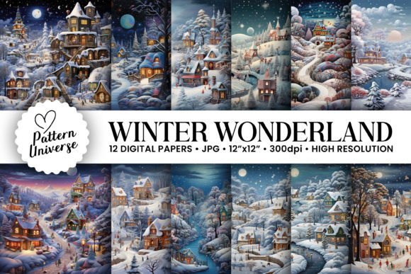 12 Whimsical Winter Wonderland Backgrounds for Holiday Projects