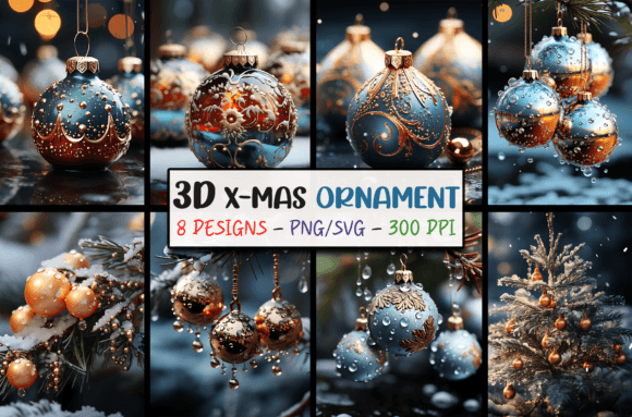 3D Christmas Backgrounds - Ornaments SVG: A Designer's Holiday Toolkit