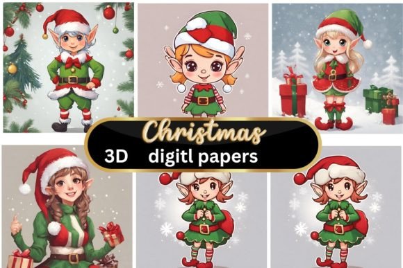 Christmas 3D Elf Backgrounds: Elevate Your Holiday Projects