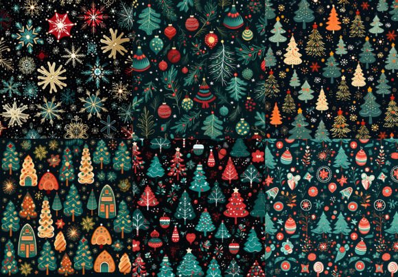 Christmas Patterns Backgrounds: 22 Festive Digital Papers for Your Projects