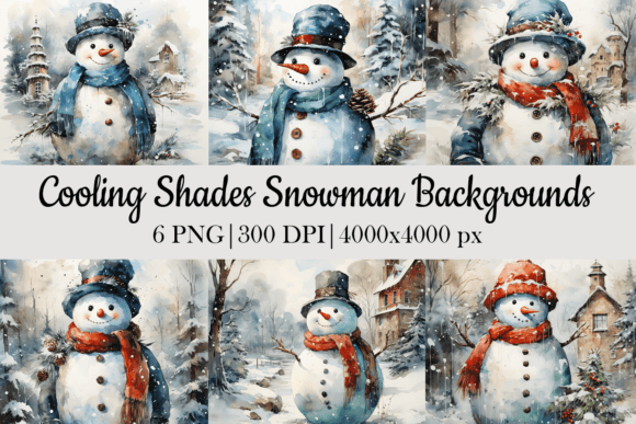Christmas Snowman Backgrounds: Cool Winter Design Assets