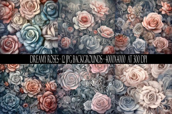 Dreamy Roses Backgrounds: A Floral Collection for Modern Designers