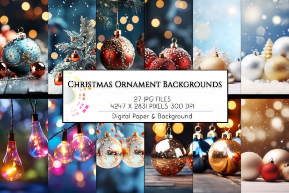 Elevate Holiday Designs with Ornament Backgrounds