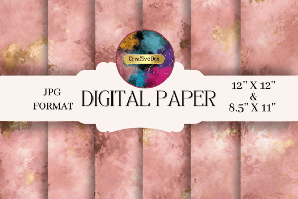 Elevate Your Designs with Pink and Gold Grunge Backgrounds
