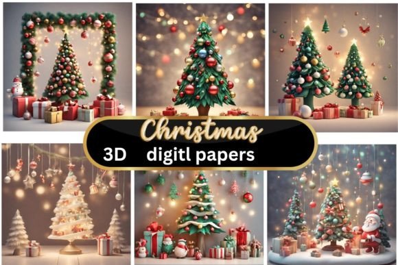 Elevate Your Holiday Designs with 3D Christmas Backgrounds