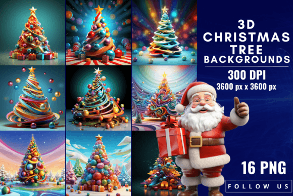 Elevate Your Holiday Visuals with 3D Christmas Tree Backgrounds