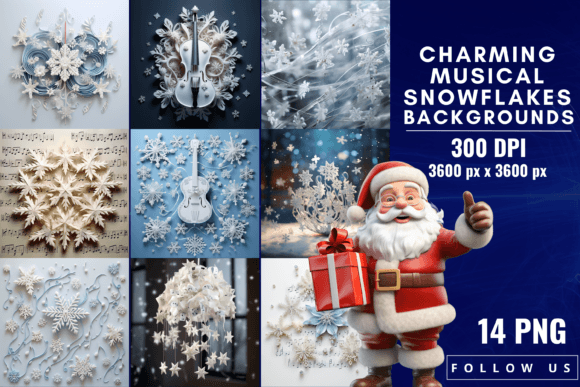 Enchanting Musical Snowflakes for Winter Designs