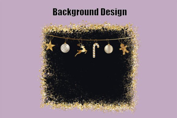 Gold Glitter Black Christmas Backgrounds for Festive Design