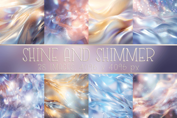 Golden, Silvery, Rose Gold Backgrounds: A Collection of 38 Digital Papers