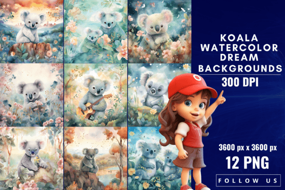 Koala Watercolor Dream Backgrounds: A Designer's Guide