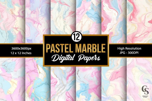 Pastel Marble Seamless Backgrounds: Soft Texture for Modern Design