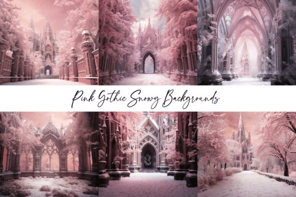 Pink Gothic Snowy Backgrounds: A Design Asset Guide