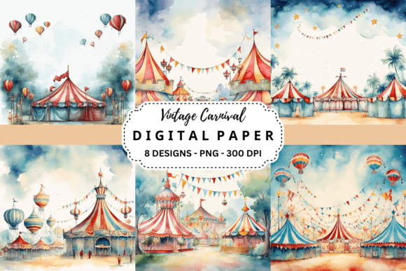 Unlocking Nostalgia: The Charm of Vintage Carnival Watercolor Backgrounds