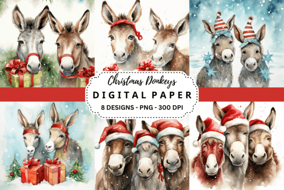 Unwrapping the Charm of Funny Christmas Donkeys Backgrounds