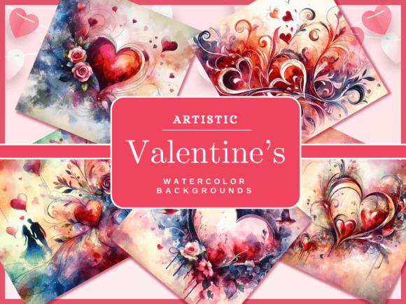Valentines Day Backgrounds Digital Paper: A Designer's Guide to the 55 Artistic Watercolor Bundle
